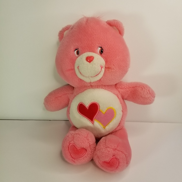 VINTAGE CARE BEARS LOVE A LOT PINK PLUSH 2002